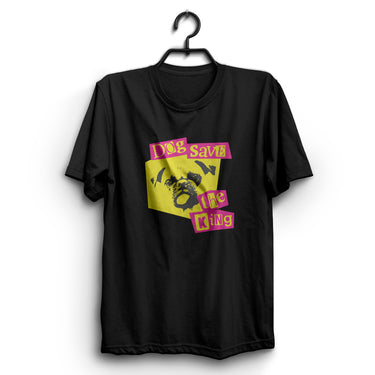 Dog Save The King – Short-sleeve recycled organic cotton adult t-shirt